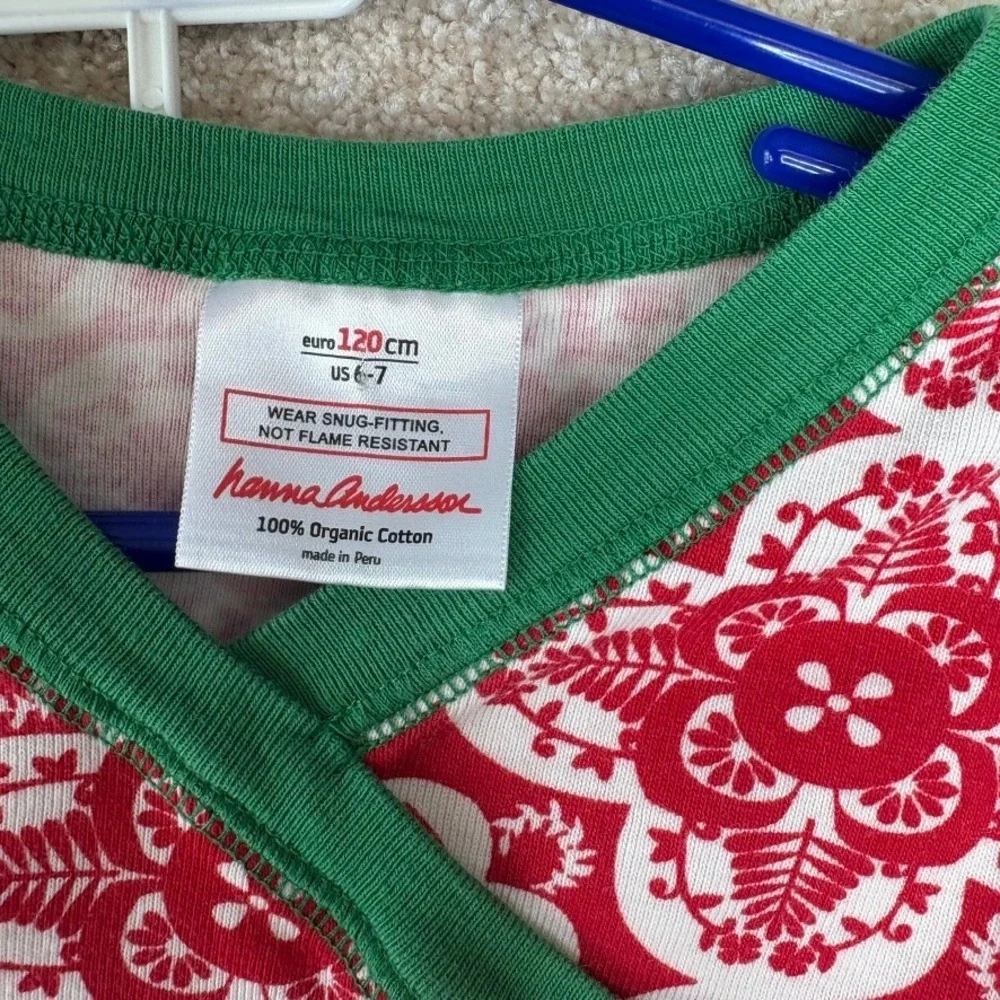 Hanna Andersson Christmas Pajama Set pjs Size 6-7 120cm Long‎ Sleeve Pants